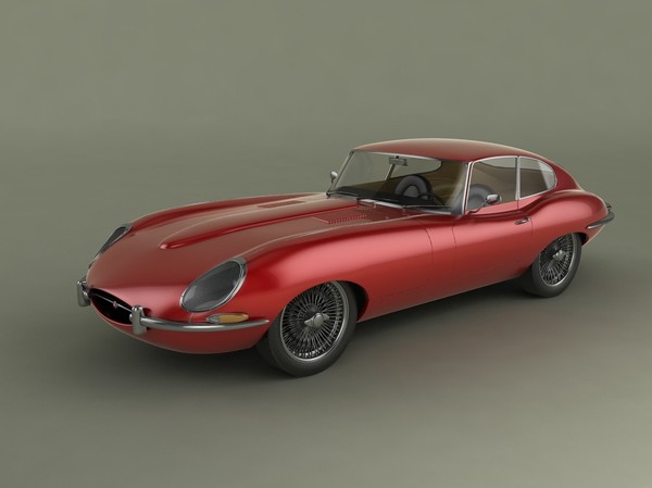 3dsmax e type coupe - Jaguar Etype coupe by desmonster